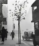 Wolfgang Suschitzky, 84 Charing Cross Road, London; Embankment, London, 1937; 1947, Two gelatin silver prints, each printed later, Charing Cross signed