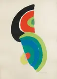 Untitled, from Les Illuminations; Untitled, 1973; 1974 by Sonia Delaunay, Pochoir and a lithograph in colors on wove paper, each signed in pencil, sold Dec 2015