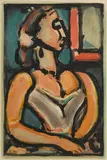 Georges Rouault, Femme Fière, pl. 5, from Les Fleurs du Mal (C./R. 275b), 1936-38, Aquatint in colors on wove paper