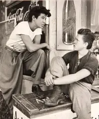 Two Young Men, Los Angeles by Max Yavno, c. 1947, Gelatin silver print, offered Dec 2015