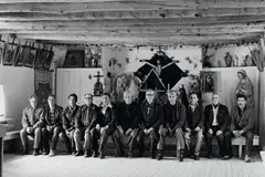 Los Hermanos de Nuestro Padre Jesus de Nagarano by Myron Wood, 1991, Gelatin silver print, sold Dec 2015
