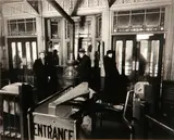 El Station Interior, 6th and 9th Avenue Lines, Downtown Side, Columbus Avenue and 72nd Street, Manhattan, February 6 by Berenice Abbott, 1936, Gelatin silver print, offered Dec 2015