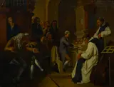 E. Reimann, The organ recital, oil on canvas