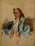 Eugenio Lucas Villaamil, A portrait of a bullfighter; also a companion portrait (a pair)