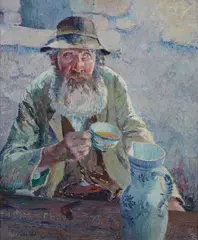 Sigurd Skou, The Wayfarer, oil on canvas affixed to board