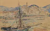 Joseph Raphael, A view of the French Riviera, Menton