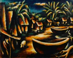 Daniel Stookey Lutz, Barra De Navidad, oil on canvas