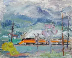 Lydia Cooley, Afternoon Express, oil on canvas