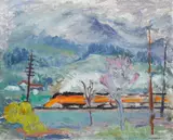 Lydia Cooley, Afternoon Express, oil on canvas