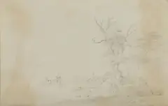 Seth Eastman, Landing Party, 1849, pencil on paper