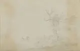 Seth Eastman, Landing Party, 1849, pencil on paper