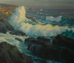 Roi Clarkson Colman, Flood tide (La Jolla), oil on canvas