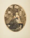 Tea (H., C. & I. 284) by Louis Icart, 1926, Etching, drypoint and aquatint with handcoloring on Japan paper, sold Aug 2015
