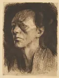 Käthe Kollwitz, Arbeiter Frau (mit dem Ohrring) (K. 105; Kn. 112IVb)