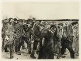 Weberzug (K.32; Kn.36), 1897/later by Käthe Kollwitz, Etching on wove paper, unsigned, from a later edition of unknown size, Klipstein's IVb (last) state, offered Aug 2015