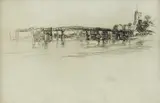 The Little Putney, No. 1 (K. 179) by James Abbott McNeill Whistler, 1879, Etching on J. Whatman paper, second (final) state, possibly from the 1883 re-issue without the Printseller's Association, offered Aug 2015