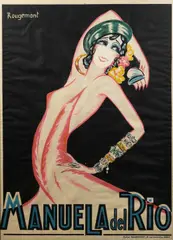 Guy de Rougemont, Manuela Del Rio, c. 1930, Lithographic poster in colors on wove paper backed with linen