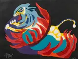 Tigre de Papier, from Circus by Karel Appel, 1978, Woodcut in colors on embossed wove paper, sold Jun 2015