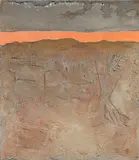 Enrico Donati, Luxor Noon, 1980, acrylic and sand on canvas