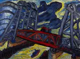 Paul Weingarten, Iron bridge, 1989, oil on canvas