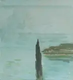 Janice Biala, The Cypress Mediterranean Landscape, oil on canvas