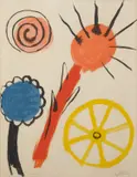 Inspiration by Alexander Calder, 1969, Lithograph in colors on wove paper, sold Jun 2015
