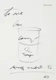 Andy Warhol, Campbell's Soup, 1986, ink on paper with printed letterhead