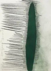 Green Cypress Tree by Donald Sultan, 1982, pastel and charcoal on paper, sold Jun 2015