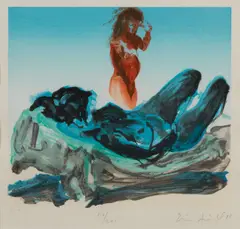 Untitled by Eric Fischl, 1988, Woodcut in colors on wove paper, sold Jun 2015