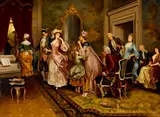 Ana, The grand salon, oil on canvas