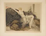 Laziness (H.,C. & I. 246) by Louis Icart, 1925, Etching, drypoint and aquatint with handcoloring on wove paper, offered Jun 2015