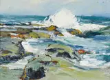 Anna Althea Hills, Waves crashing on the shore