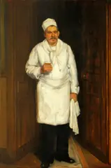 Henri Brispot, The chef de cuisine, oil on canvas