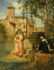 Achille Buzzi, Courtly love; Rustic love (a pair), first