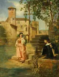 Achille Buzzi, Courtly love; Rustic love (a pair), first