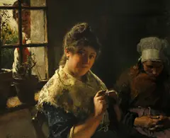Évariste Carpentier, The suitor, oil on panel