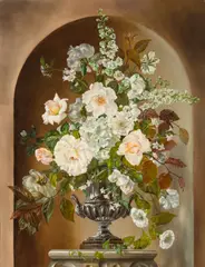 Cecil Kennedy, A still life with flowers, oil on canvas