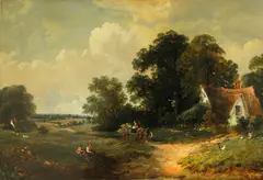 James Edwin Meadows, A Surrey landscape, oil on canvas