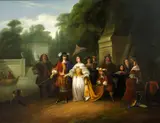 Edmond Thomas Parris, The garden party, oil on canvas