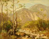 Benjamin Brown, Eaton Canyon Near Pasadena, oil on canvas