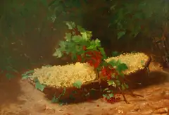 California School, California currants, 1881, oil on canvas