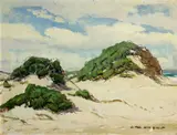 Arthur Hill Gilbert, Dune land, oil on canvas board