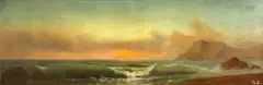 Breakers on the beach by Gideon Jacques Denny, 1878, oil on board, sold Jan 2015
