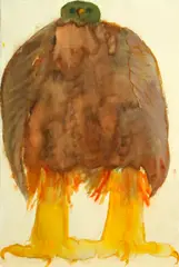 Road Walker by Leonard Baskin, 1978, watercolor on paper, offered Jan 2015