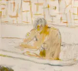 Pierre Bonnard, Femme assis dans sa baignoire (B. 115), 1942, Color lithograph on wove paper