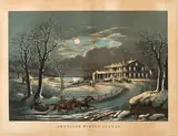 Currier & Ives, American Winter Scene: Evening (G. 221; C. 207)