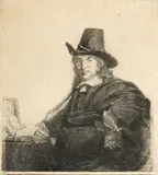 Jan Asselyn, Painter (B., Holl. 277; H. 226) by Rembrandt Harmensz van Rijn, c. 1647, Etching and drypoint on laid paper without watermark, a later impression, Boon's third (final) state, sold Jan 2015
