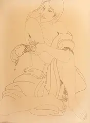 Masami Teraoka, Woman with Ice Cream Cone, 1977, Lithograph on wove paper