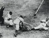 Nat Fein, Jackie Robinson Steals Home, July 17, 1949, Gelatin silver print