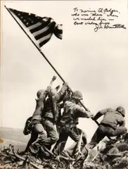 Joe Rosenthal, Raising the Flag on Mt. Suribachi, Iwo Jima, 1945, Ferrotyped gelatin silver print